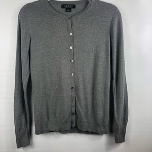 August Silk Heritage Cardigan Crew Sweater small